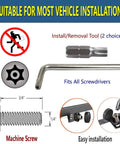 Tight Anti Theft License Plate Screws Keep Your Ride Locked Down Stainless Steel 1/4 Inch Bolts and installation tools for vehicles.