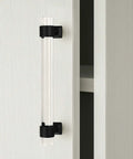 Five Pack Acrylic Cabinet Pulls With Five Inch Hole Centers 128mm Modern Black Matte Lucite T Bar Drawer Handles Installed