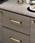 4 Pack 6.3 Inch Gold Vintage Brass Cabinet And Furniture Pull Handles on kitchen cabinets