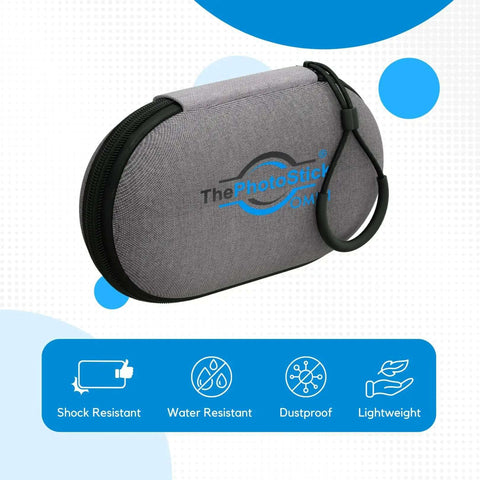 Badass Nylon Storage Case For Portable Usb Drives Waterproof Shockproof Travel Pouch with soft lining, shown in grey.