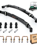 Heavy Duty Golf Cart Rear Leaf Spring Kit With Complete Bushings And Sleeves For Ezgo Txt Gas Electric Carts 1995 2013, includes U bolts.