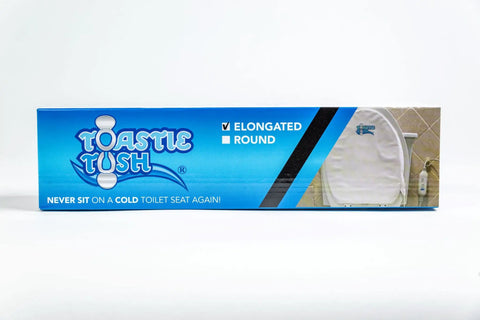 Packaging for Cozy Elongated Toilet Seat Warmer With Quick HookAndLoop Mount Waterproof Electric Heated Seat Cover