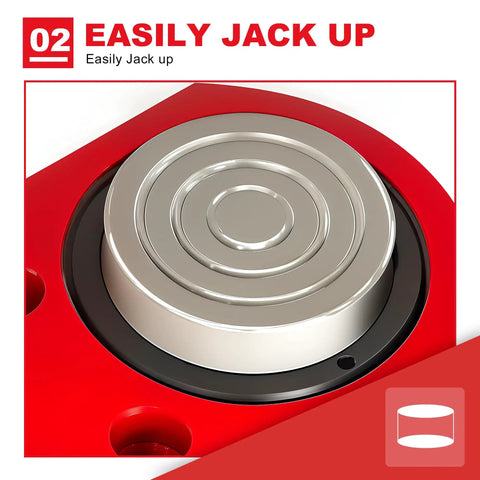 Heavy Duty Single Acting Hydraulic Ram Mini Jack, 30 Ton Compact Low Profile Lifter, Smooth As Butter 2.44 Inch Stroke For Tight Spaces And Serious Garage Grind