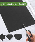 Image of 8 Pack 12X8 Inch Neoprene Foam Pads With Rock Solid Adhesive Grip Non Slip Shock Resistant Rubber Pads being cut into shapes for DIY.