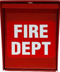 Bright Red Fire Department Box With 14 Gauge Steel Construction And Heavy Duty Stainless Steel Combination Padlock For Gates Lockers Sheds Fire Boxes Or Storage Emergency Gate Access Backed Up By A Micro Switch