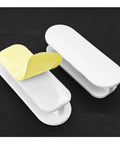 8 Pack 3.46 Inch Self Adhesive ABS Cabinet Pull Handles for Kitchen Drawers Closets Windows and Sliding Doors White with adhesive backing