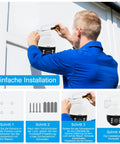Installation of All Weather Outdoor PTZ Surveillance Camera 5MP With 5x Optical Zoom WiFi IP Night Vision 360 Degree Rotation.