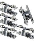 5 Pack Glass Clamps For 5 To 10mm Thick Glass Durable Rustproof Bidirectional Mounts For Shelves Partitions And Glass Rails