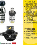 AC2 XS2 Entry Level Regulator For Beginners And Rental Ops With Ultra Simple Build Rugged Reliability And Easy Maintenance Plus A Conical Filter For Smooth Breezy Breathing Underwater