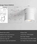 Dimmable LED Ceiling Spotlight Kit 2 Pack With 7W White Directional Accent Lights, Aluminum Finish Specifications.