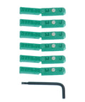 MicroJig MatchFit Pop Stop 6-Pack Pro Go-To Dovetail Track Stops For Versatile Woodworking with included screwdriver