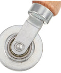 Close-up of wooden-handled roller from Pro Grade Screen Repair Tool Kit 3 Piece For Windows And Doors With Ergonomic Spline Remover Roller Tools