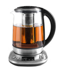 Electric Tea Kettle With Removable Infuser, 9 Preset Brewing Programs, Precise Temperature Control, 2 Hours Keep Warm, Borosilicate Glass, 1.7 Liter Capacity, 1200W Fast Boil For Tea Coffee And Everyday Brew on countertop