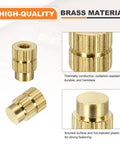 Brass Insert Nuts for Heat Set Insert Tool With 14 Tips And Soldering Iron Adapter For 3D Printing Plastic Parts M2 To M8 Threaded Inserts