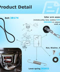 Pro Grade Washer Idler Pulley Kit And Drive Belt Set For Heavy Duty Commercial Washers Compatible With Speed Queen Huebsch Primus Unimac Ipso Cissell Econo Replacement Part 2020782 AP4489045 PS12192030 38225P 2024925, belt and pulley kit