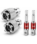 Badass Adjustable Socket Wrench Fits 10Mm To 19Mm automatic self adjusting tool shown with multiple components and accessories.