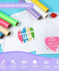 White Heat Transfer Vinyl Roll 12 Inch by 20 Feet for Shirts and Projects Easy Cut Weed HTV for All Cutting Machines