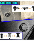 70 Piece Car Body Fastener Kit With Engine Splash Shield Bolts U Nuts And Push Clips usage method illustration