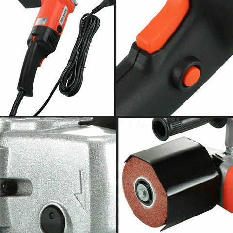 Close-up of handles and metal body of Beast 1400W Burnishing And Polishing Tool With Dual Handheld Handles 3000 RPM High Speed Sander.