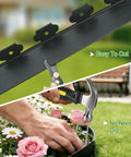Flexible No Dig Landscape Edging Kit 4 In By 40 Ft With 60 Galvanized Steel Stakes And Hammer in garden installation scene