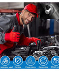 Mechanic using Heavy Duty Cotter Pin Kit 420 Piece Set with Stainless Steel Split Pins and Fasteners for cars.
