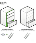 Six Pair Soft Close Drawer Slides 22 Inch Heavy Duty Full Extension Ball Bearing Self Closing Rails Side Mount For Kitchen Cabinets And Dressers, 100 Lb Capacity for framed and frameless cabinetry