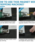 Steps to use Portable 75W Magnet Wire Stripper And Paint Scraper Handheld Tool Pro Grade For Enameled Wire shown in images.