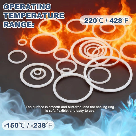 Fifty Heavy Duty PTFE Flat Washers Serving As Tough O Ring Gasket Spacers Sized Knockout For 34Mm Centers And 38Mm Edges to grip faucets and valves.