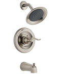 Brushed Nickel Tub And Shower Faucet Trim Kit With Shower Head And Handle Stainless BT14496-SS Finish Valve Trim Included Rough-In Valve Sold Separately