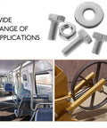 Ten Piece Carriage Bolt And Nut Hardware Kit With 304 Stainless Steel Washers For Equipment And Carriages in various applications