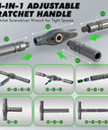 Hella Versatile 46 In 1 Magnetic Ratchet Screwdriver Kit Featuring KickAss Nut Drivers And Detachable Ergonomic Handle With Secure Storage Box For Fast Home Furniture Bike Assembly Repairs with adjustable ratchet handle.