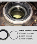 2 Piece Rear Axle Wheel Bearing Seal And O Ring Kit For Ford F Series Super Duty F250 F350 installed on axle