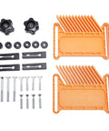 Rock Solid Universal Featherboard To Lock Tight On Table Saws And Router Tables, includes mounting hardware and components.