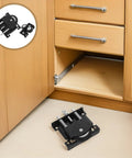 Heavy Duty Sliding Closet Door Roller Kit For Cabinets Wardrobes Rail Pulleys With Strong Load Bearing Smooth Silent Operation On U Shaped Tracks For Busy Households Gliding Like Butter No Drama Ever, black nylon wheel on cabinet