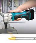 Plug And Play Replacement Nibbler Punch And Die Set For JN1601 Metal Cutting Tool for sheet metal and electric drills, in use