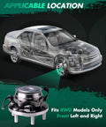 Diagram showing installation location of Front Wheel Bearing Hub Assembly 6 Lug Fits Nissan Pathfinder Frontier Xterra Equator With ABS 515064 on car