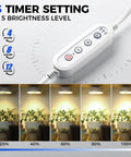 Indoor Plant Puck Grow Light With Timer 660nm Red LEDs 36W Four Pack Full Spectrum Plant Light For Indoor Plants Magnetic