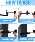 4 Pack Adjustable Sectional Couch Connectors For Outdoor Rattan Furniture, showing installation steps and clamp usage instructions.