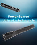 Xtreme Lumens Metal Dual Light LED Flashlight For Duty And Personal Use Rechargeable Handheld with battery