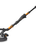 Drywall Sander With Variable Speed 600 To 1500 RPM 5 Amp Motor Hook And Loop Sanding Pad 15 Foot Dust Hose Automatic Dust Removal System