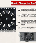 Guide on choosing size for 6 Inch Slim Push Pull Electric Cooling Fan Kit with 650 CFM Radiator Oil Cooler Mount