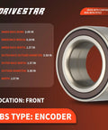 Front Wheel Hub Bearing Set Pair For Honda Accord 2008-2012, Accord Crosstour 2010-2013, Acura TL 2010-2014, TSX 2009-2014 technical details