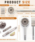 8 Piece Countertop Connector Bolts Kit With Hex Wrench For Fast, Easy Countertop Installations And DIY Friendly Furniture Assembly Includes All Necessary Fasteners, Spare Parts, And Tools For Quick Repairs And Projects. 35mm wheel and M8 iron rod size chart