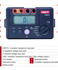 Go-To Insulation Megohmmeter Tester With Ground Resistance Meter, Wide Range From 0 MOhm To 5.5 GOhm, AC Voltage Tests UT501A