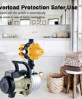 Three Quarters Horsepower Water Pressure Booster Pump With Smart Controller set against a modern bathroom setting
