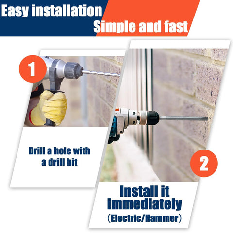 Installation of Flat Head Cross Sleeve Anchor Bolts Three Eighths Inch By Six Inch For Concrete Masonry And Brick Galvanized Zinc Plated