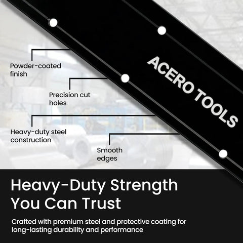 Sheet Metal Bender 12 Inch Folding Tool For HVAC Roofing And Siding Projects Pro Grade For Metal Fabrication showing steel construction with powder-coated finish and precision cut holes.