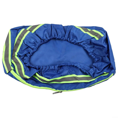 Must-Have Waterproof E-Bike Rear Seat Cover With Big 43cm Polyester Storage Bag For Battery Protection Against Rain Dirt And Dust Keeps Gear Safe On Rides, blue top view