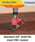 Pro Grade Precision Drag Knife Three Eighths Inch Shaft For CNC Router With Adjustable Depth And Dual Bearings on CNC machine