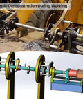Yokoma 110V portable line boring machine with 5.2 ft drilling bar and control handle for excavator/loader